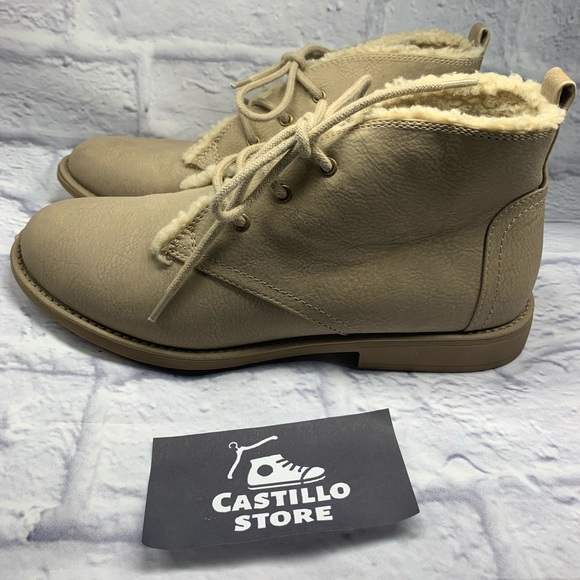 New Sonoma ankle Suede Boots snow 7.5 - Picture 2 of 6